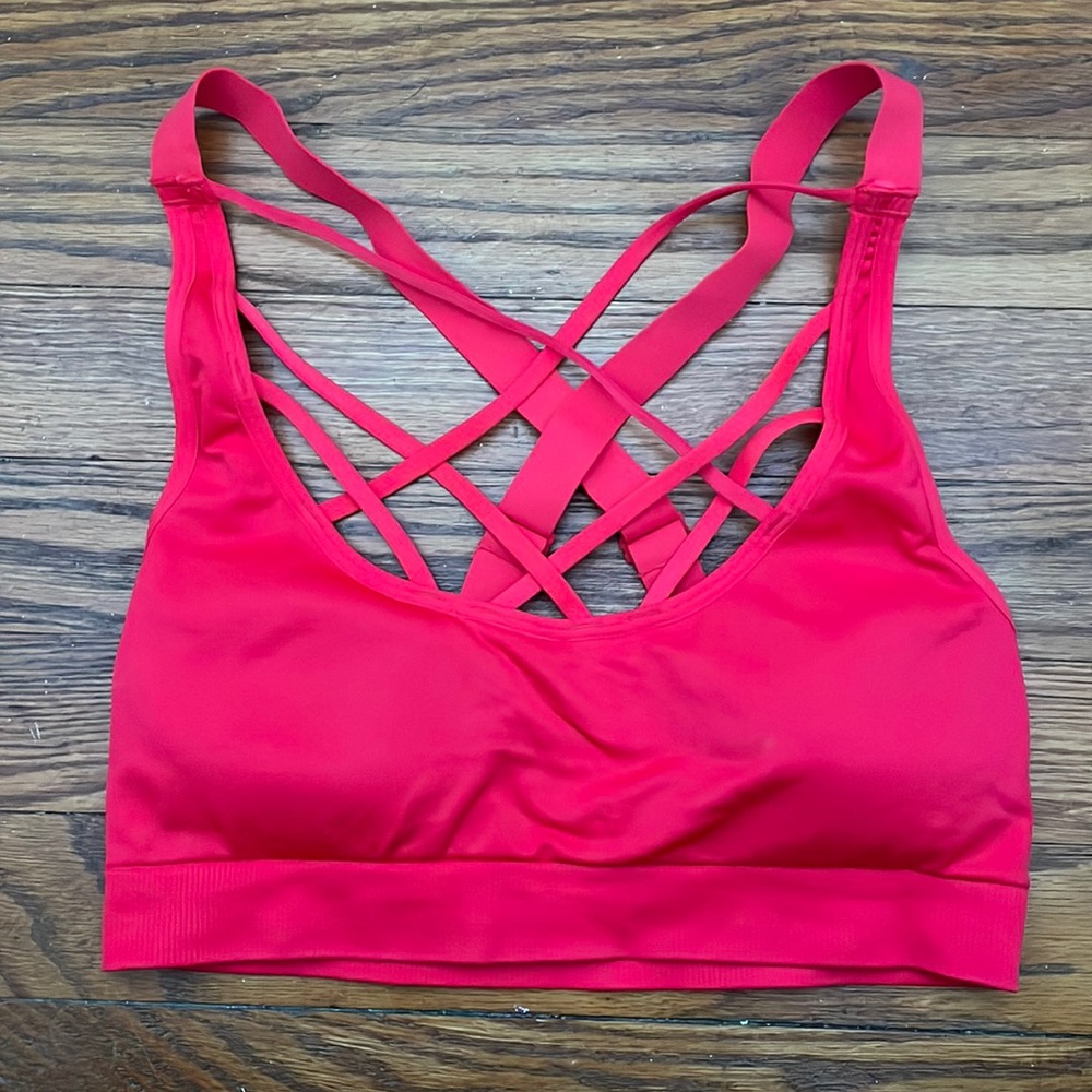 Victoria's Secret Red Strappy Sports Bra